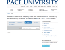 Tablet Screenshot of libguides.pace.edu